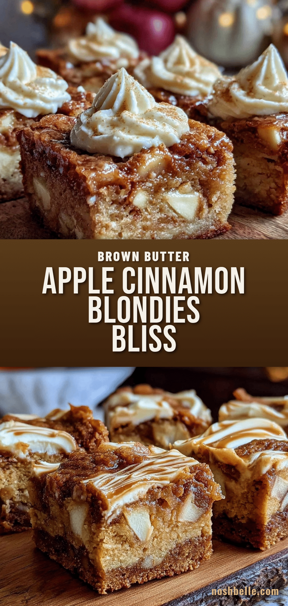 brown butter apple cinnamon blondies recipe