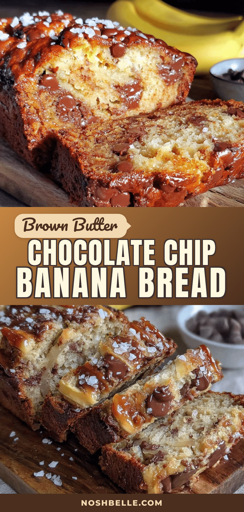 brown butter chocolate chip banana bread recipe