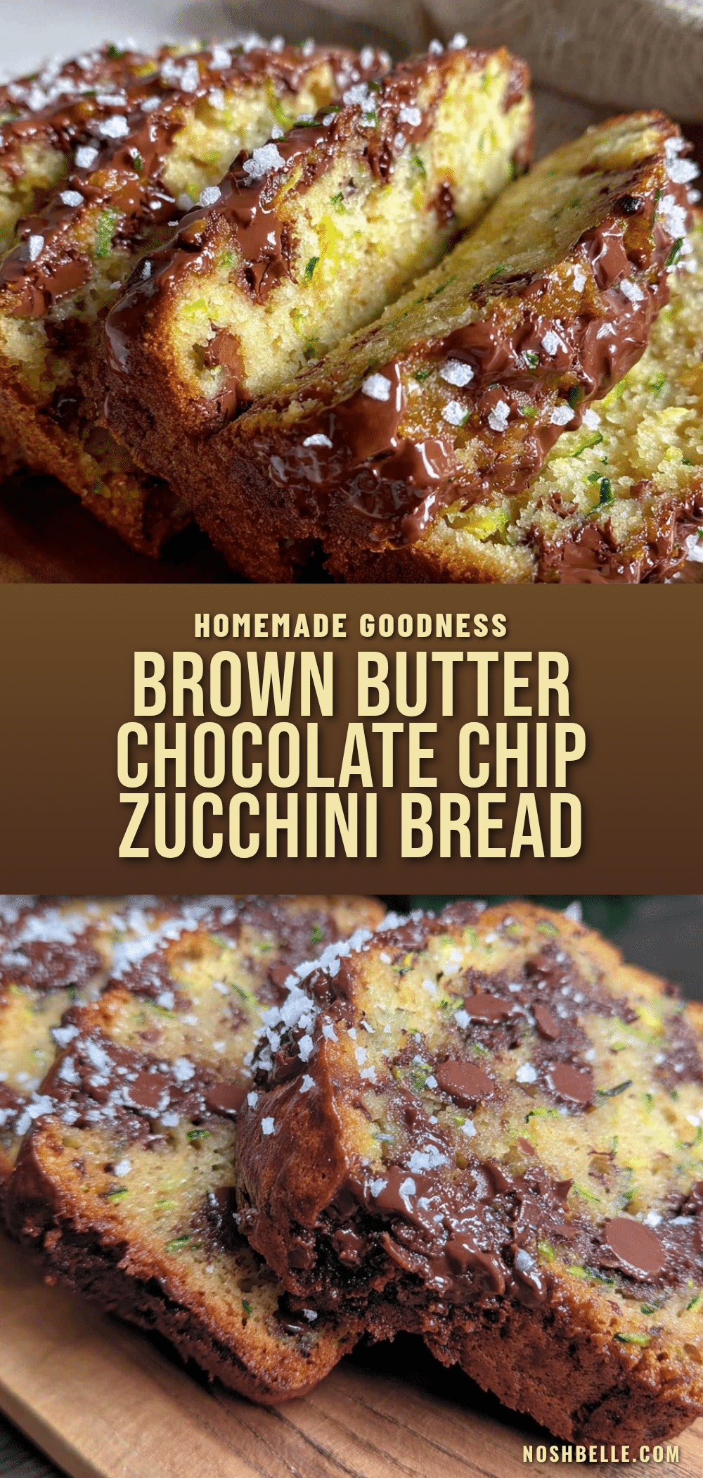 brown butter chocolate chip zucchini bread recipe