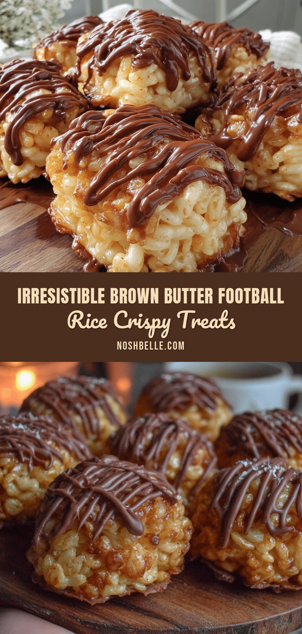 brown butter football rice crispy treats recipe