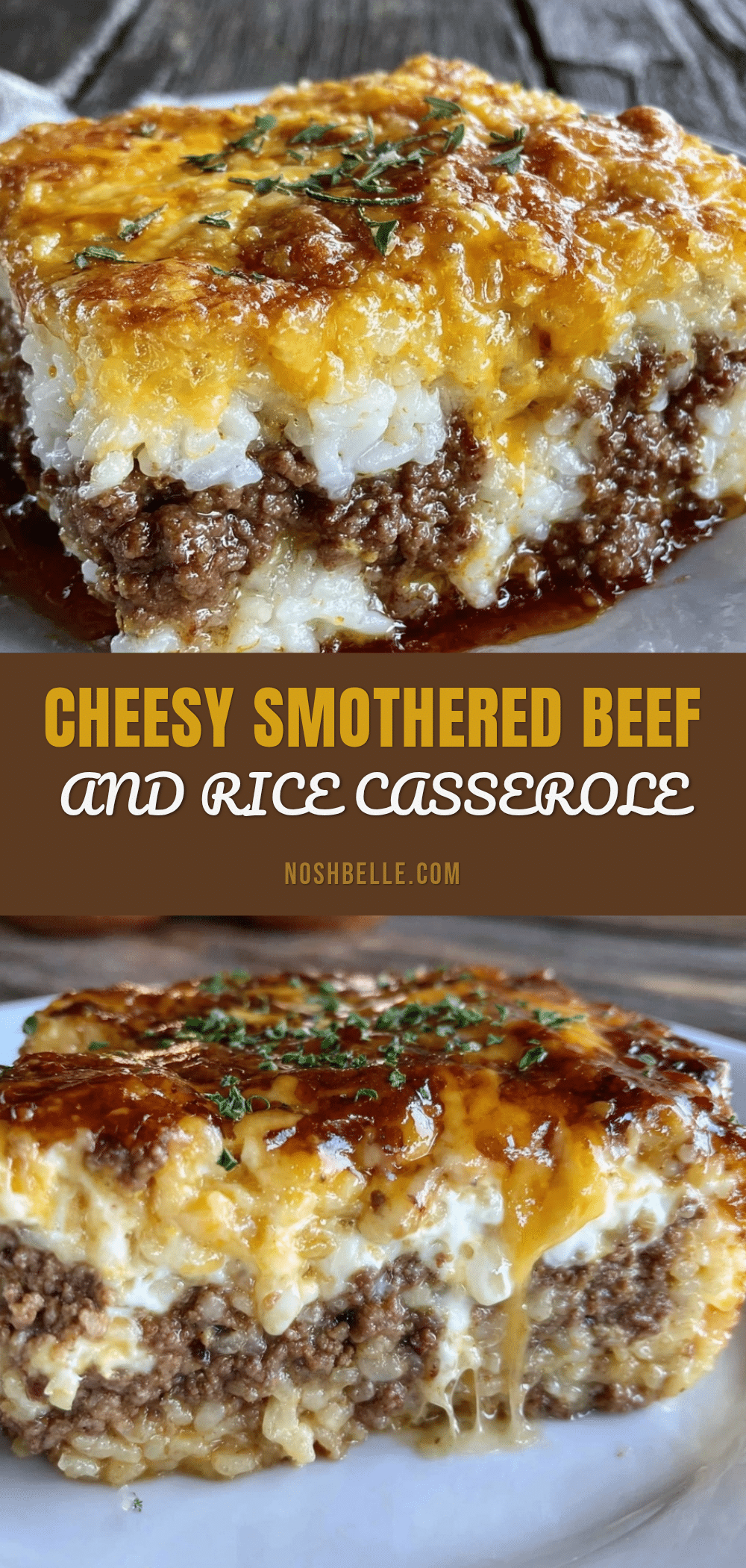 cheesy smothered ground beef and rice casserole recipe