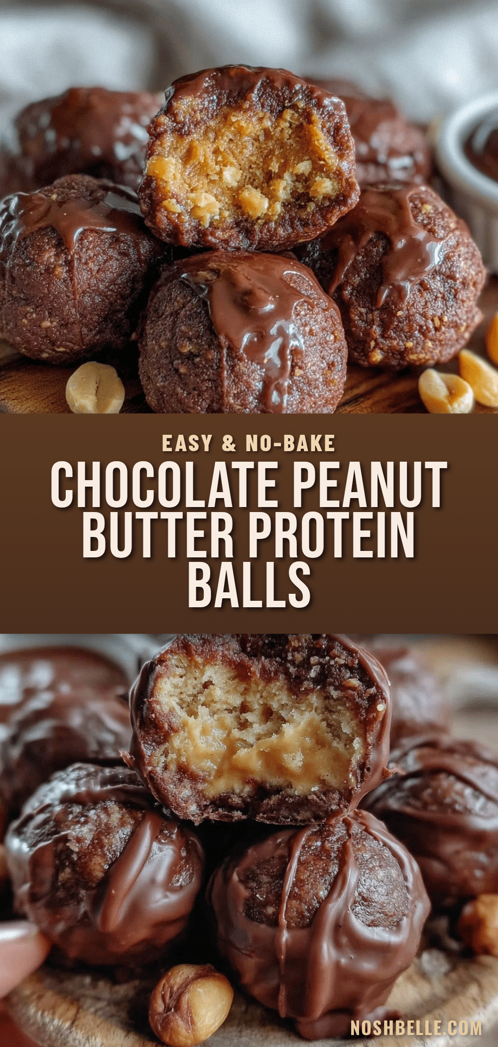 chocolate peanut butter protein balls recipe