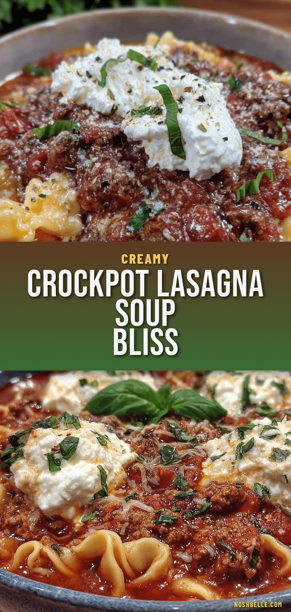 cozy crockpot lasagna soup recipe