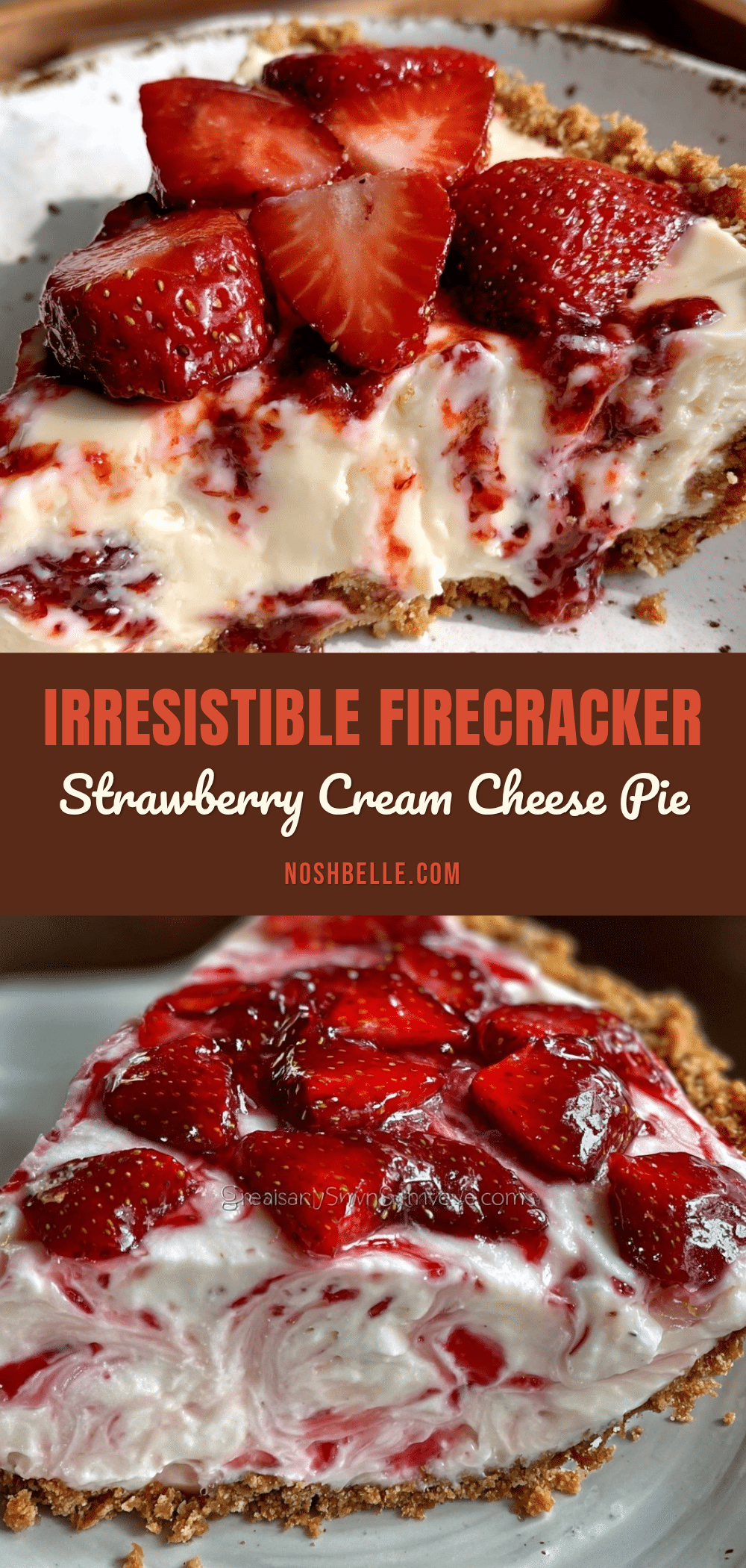 creamy firecracker strawberry cream cheese icebox pie recipe