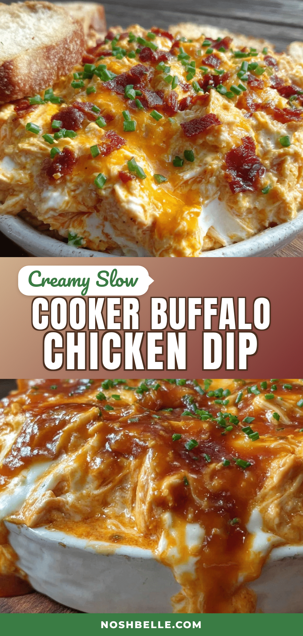 creamy slow cooker buffalo chicken dip recipe