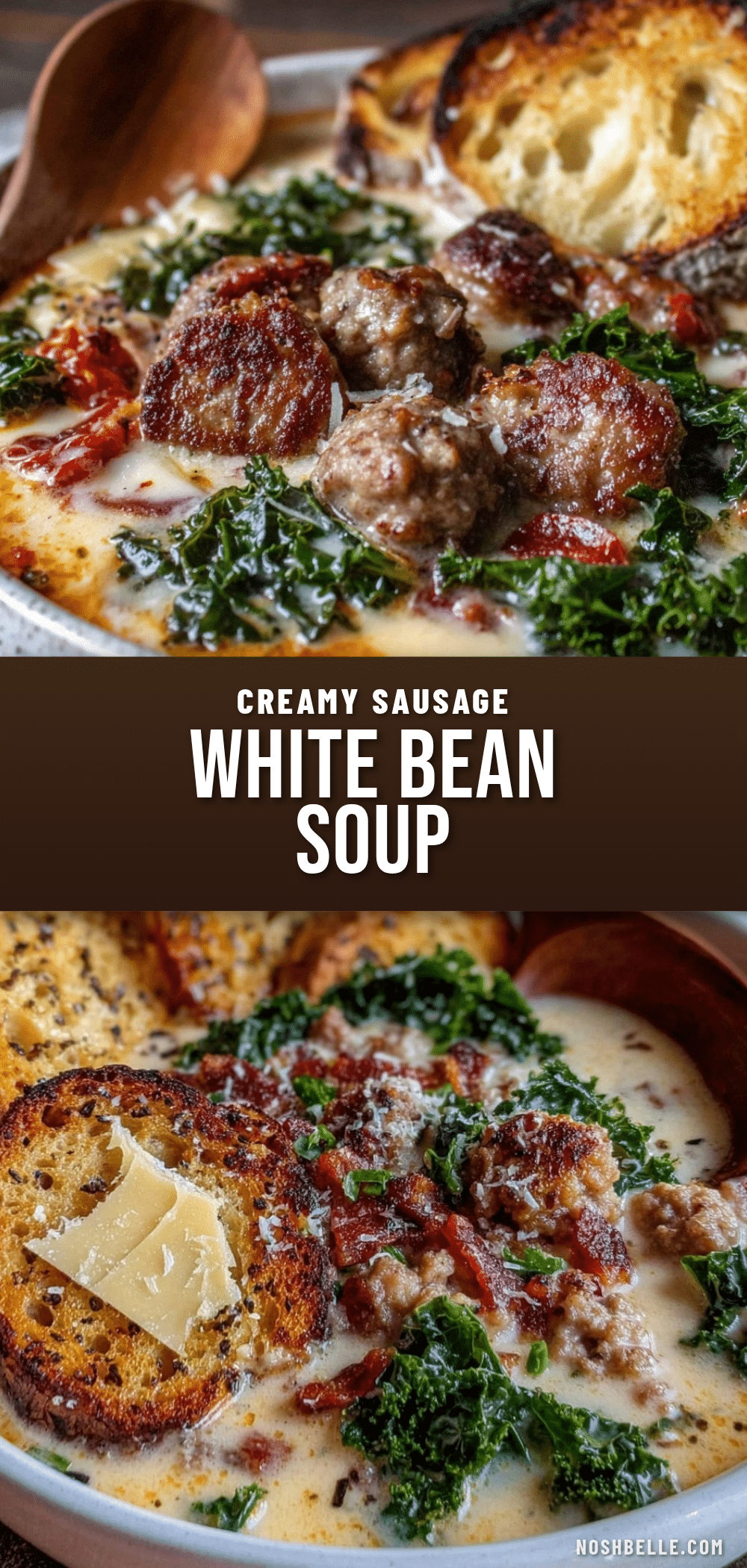 creamy white bean and sausage soup with kale recipe