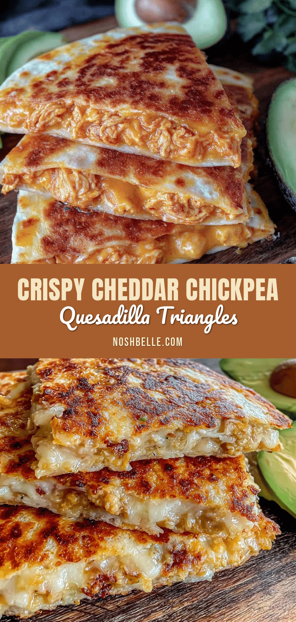 Crispy Chickpea Quesadilla Triangles recipe