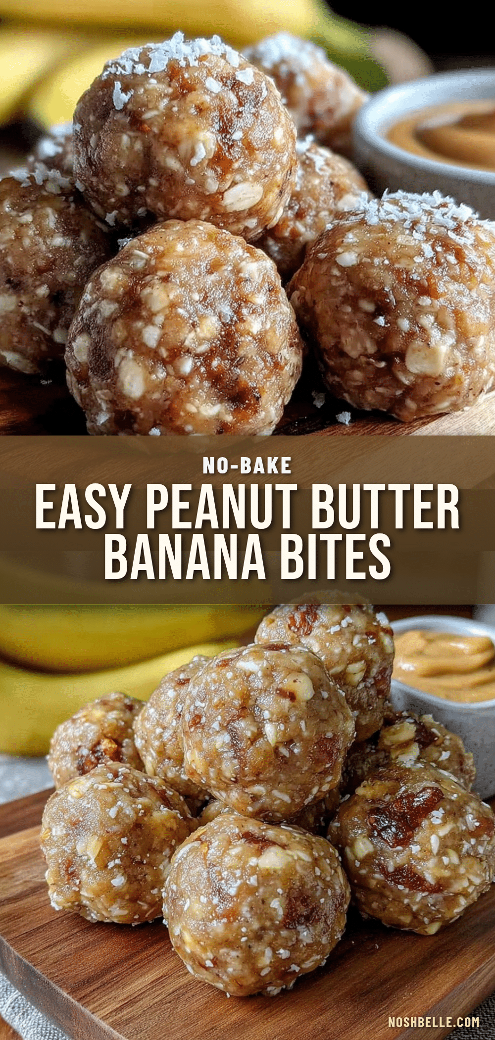 Easy Peanut Butter Banana Oat No-Bake Energy Bites recipe