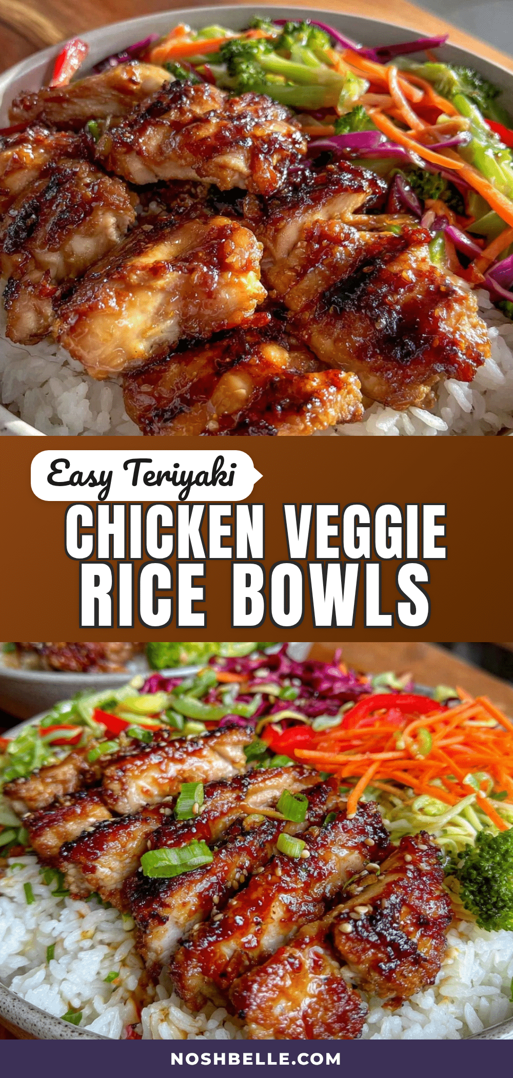 easy teriyaki chicken and veggie rice bowls recipe