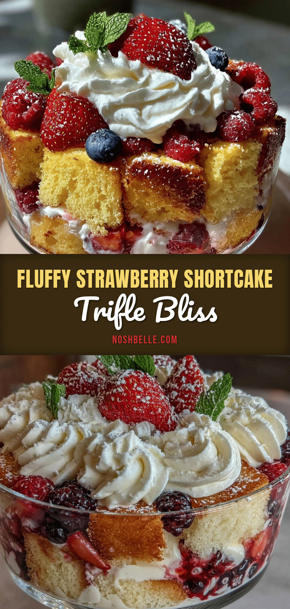 fluffy strawberry shortcake trifle recipe