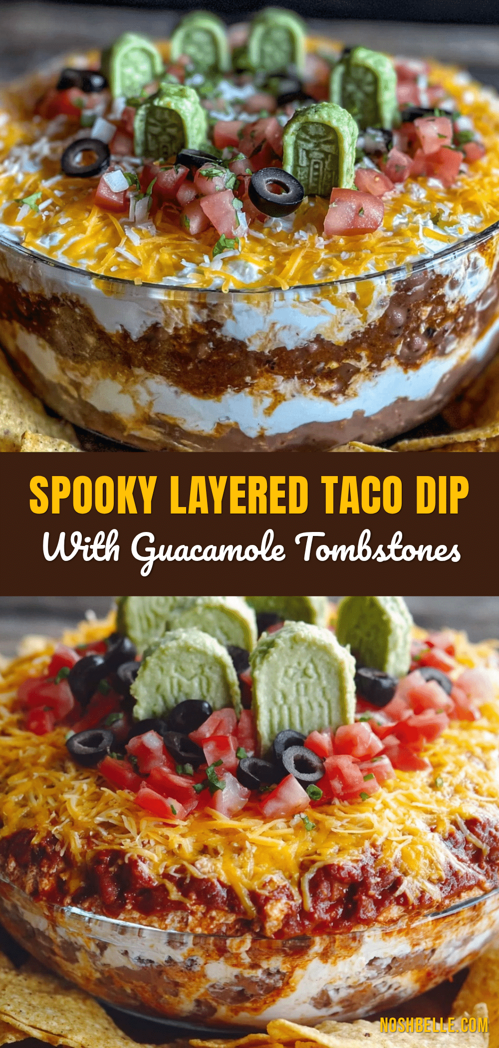 graveyard layered taco dip recipe