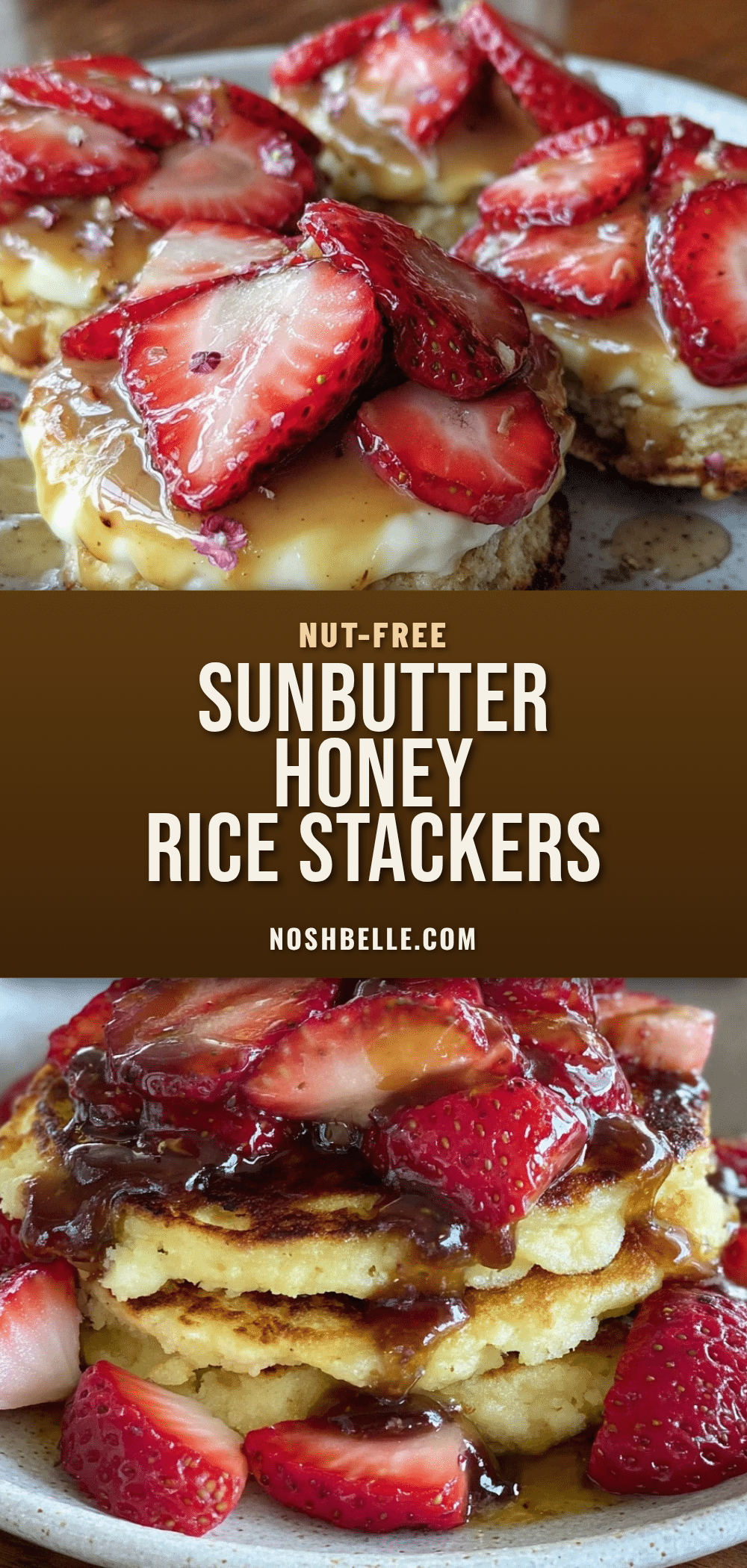 Healthy Sunbutter and Honey Rice Cake Stackers recipe