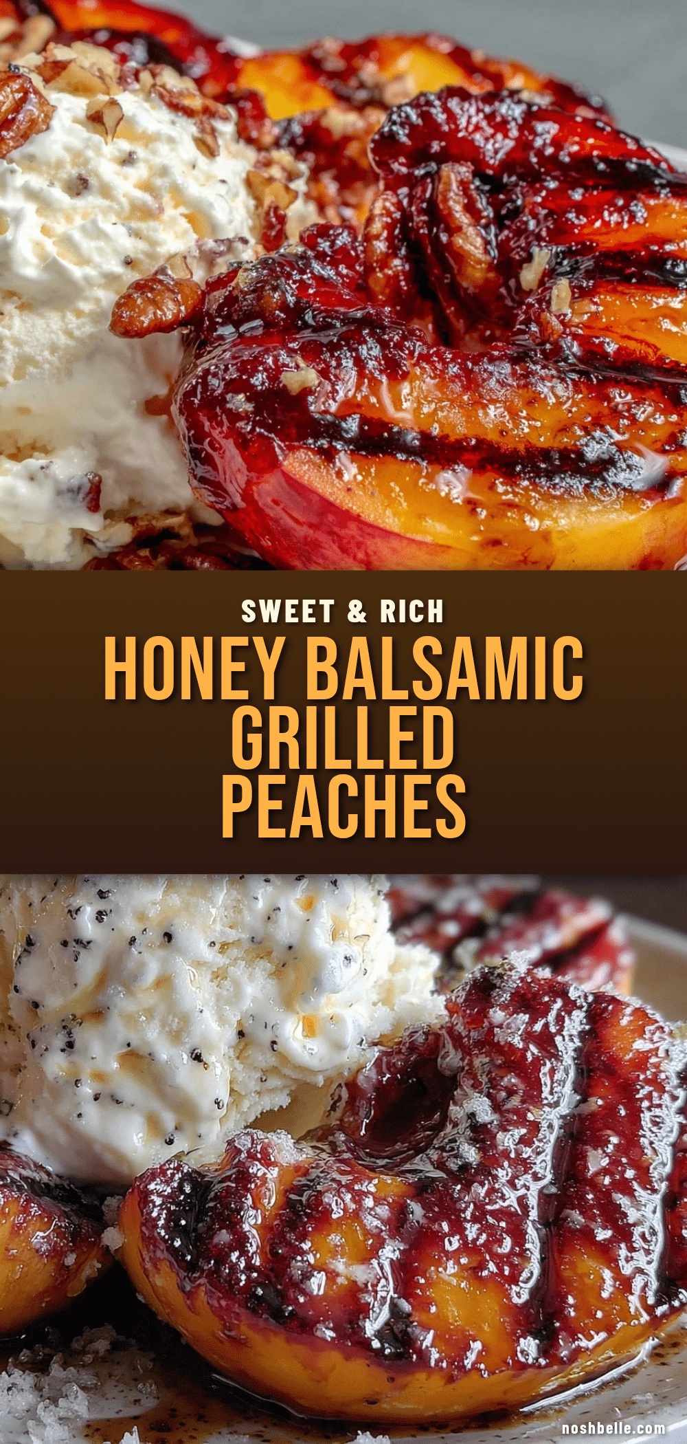 honey balsamic grilled peaches recipe