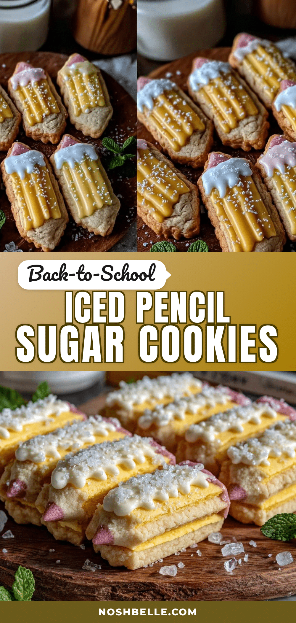 iced back-to-school pencil sugar cookies recipe