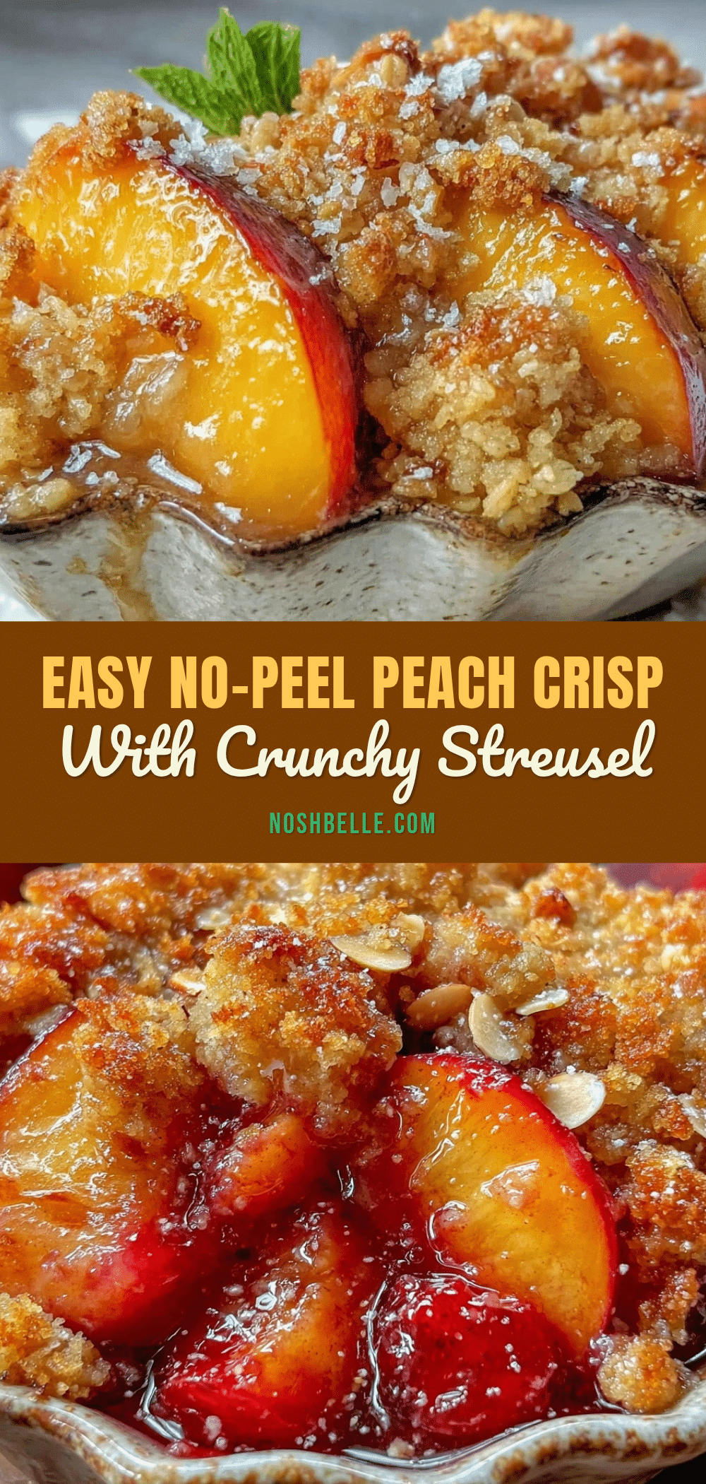 no peel fresh peach crisp recipe