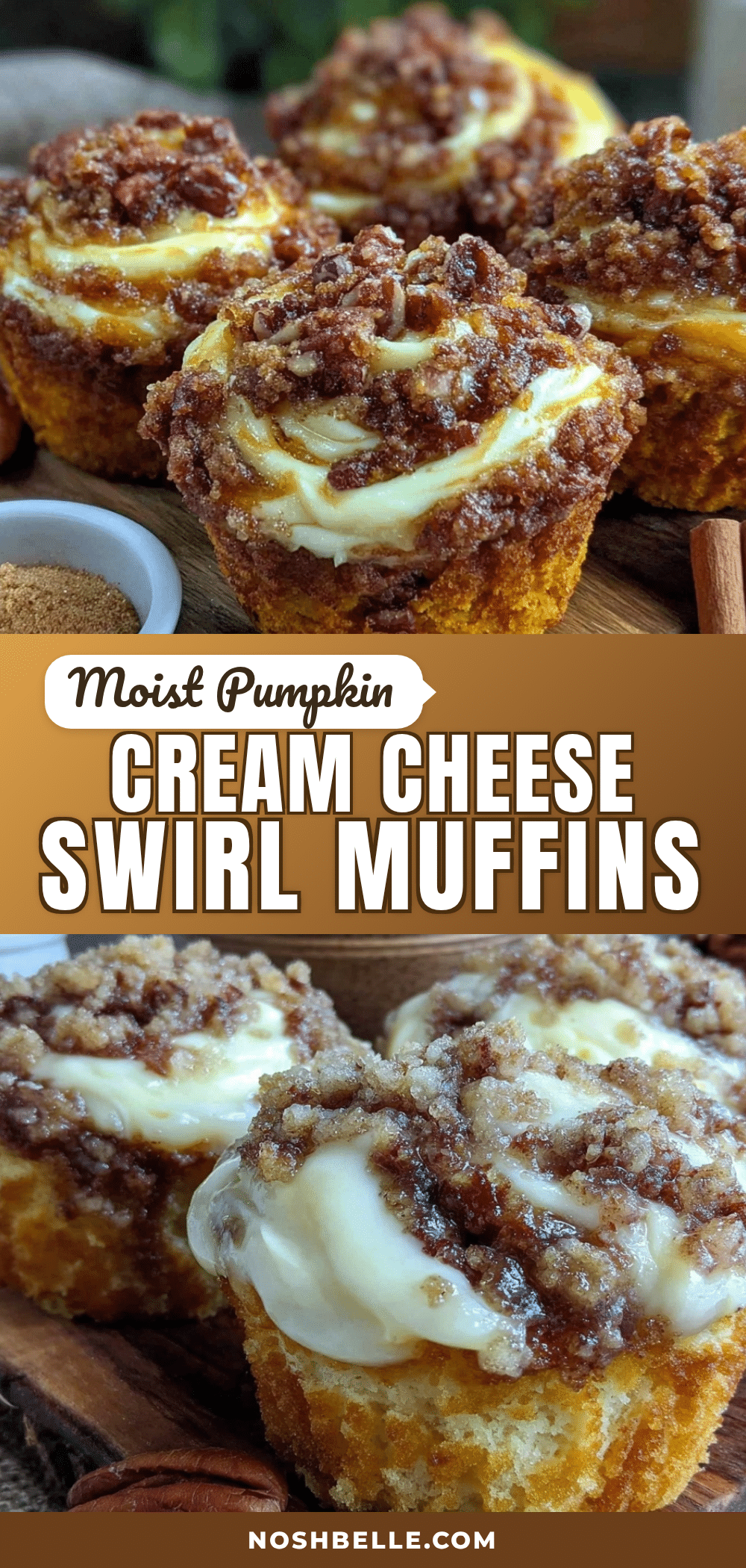 pumpkin cream cheese swirl muffins recipe