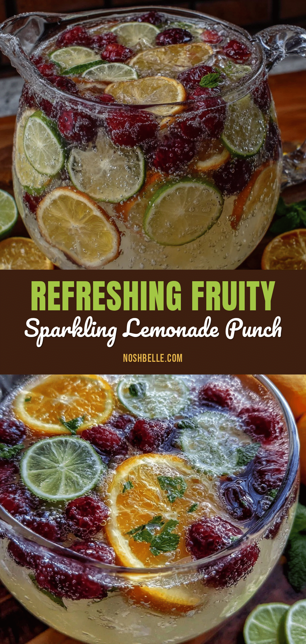 Refreshing Fruity Sparkling Lemonade Punch recipe