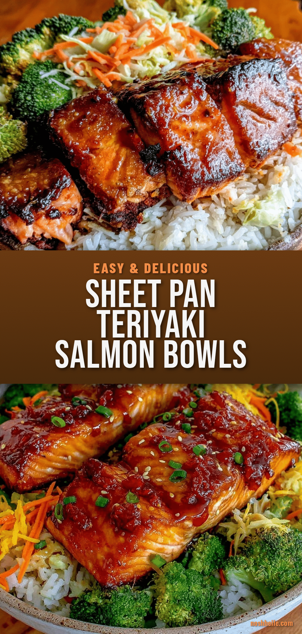 sheet pan teriyaki salmon rice bowl recipe