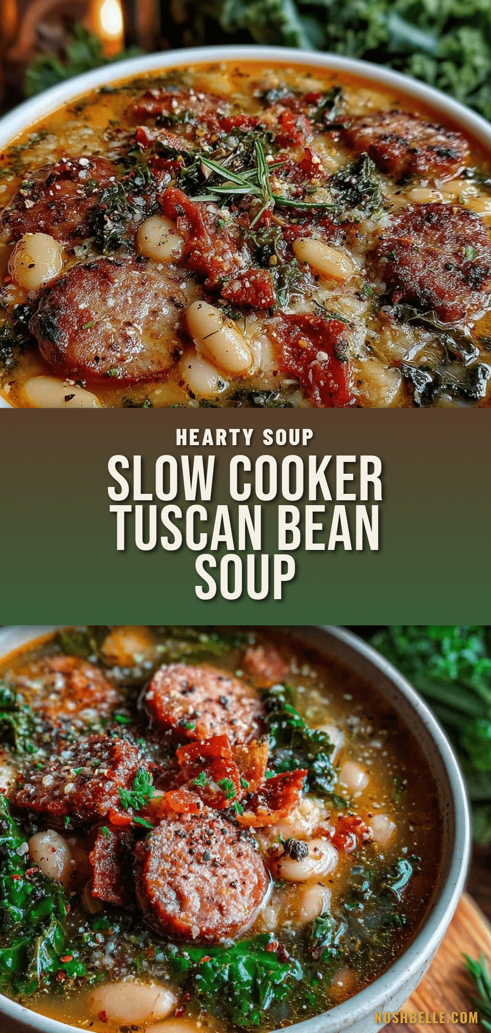 slow cooker tuscan white bean soup recipe