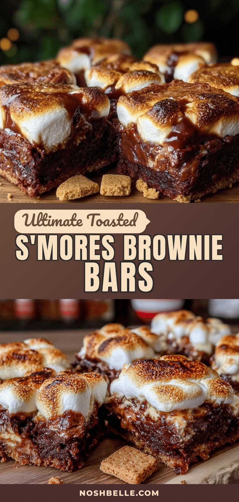 toasted smores brownie bars recipe