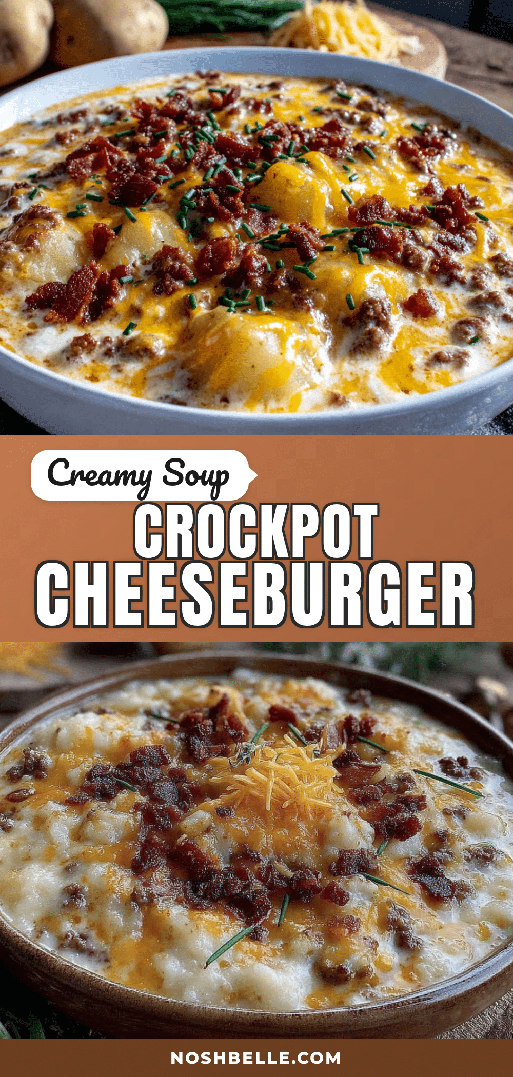 creamy cheeseburger potato soup crockpot recipe