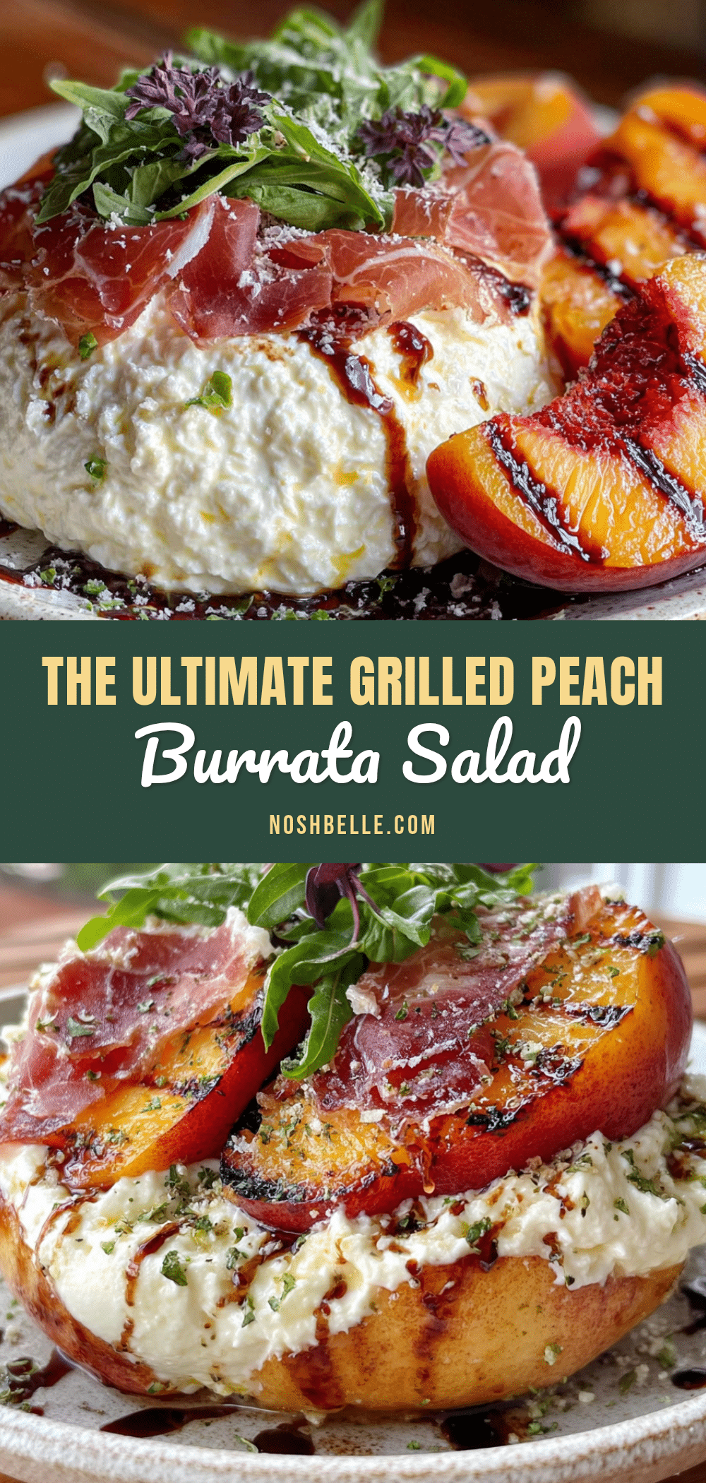 grilled peach and burrata salad recipe