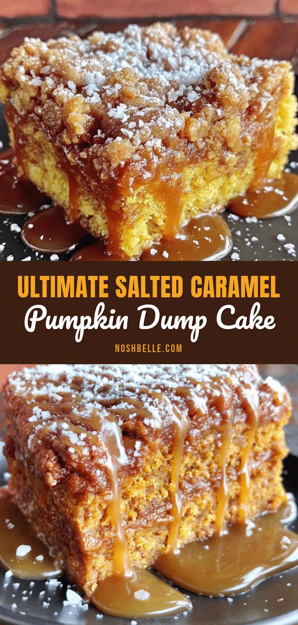 salted caramel pumpkin dump cake recipe