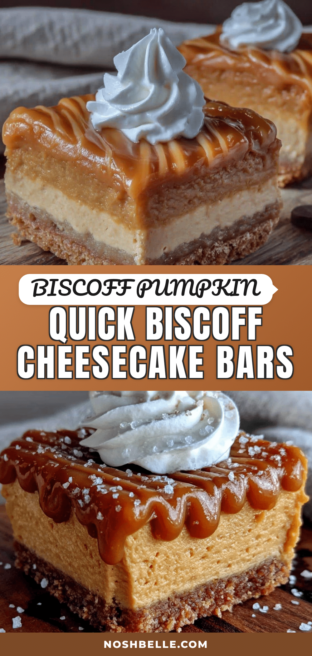Biscoff Pumpkin Cheesecake Bars recipe