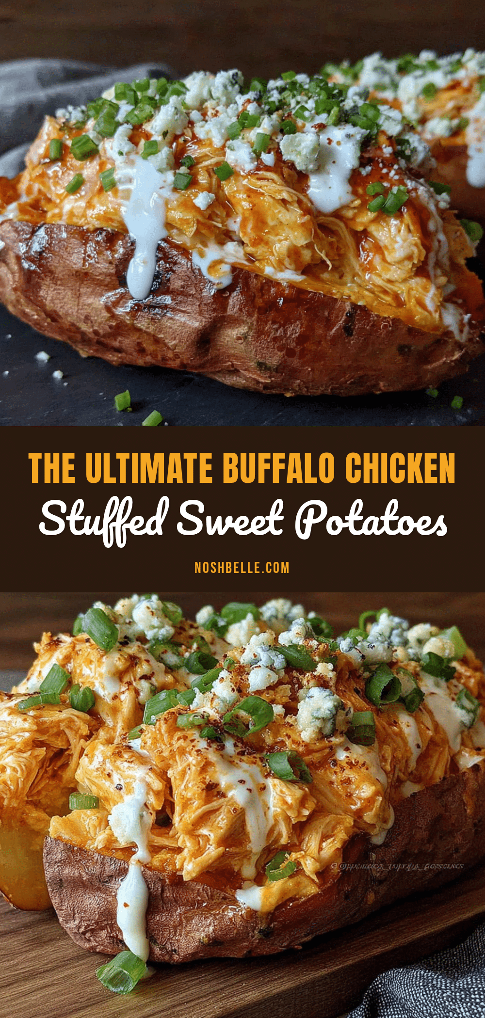 buffalo chicken stuffed sweet potatoes recipe