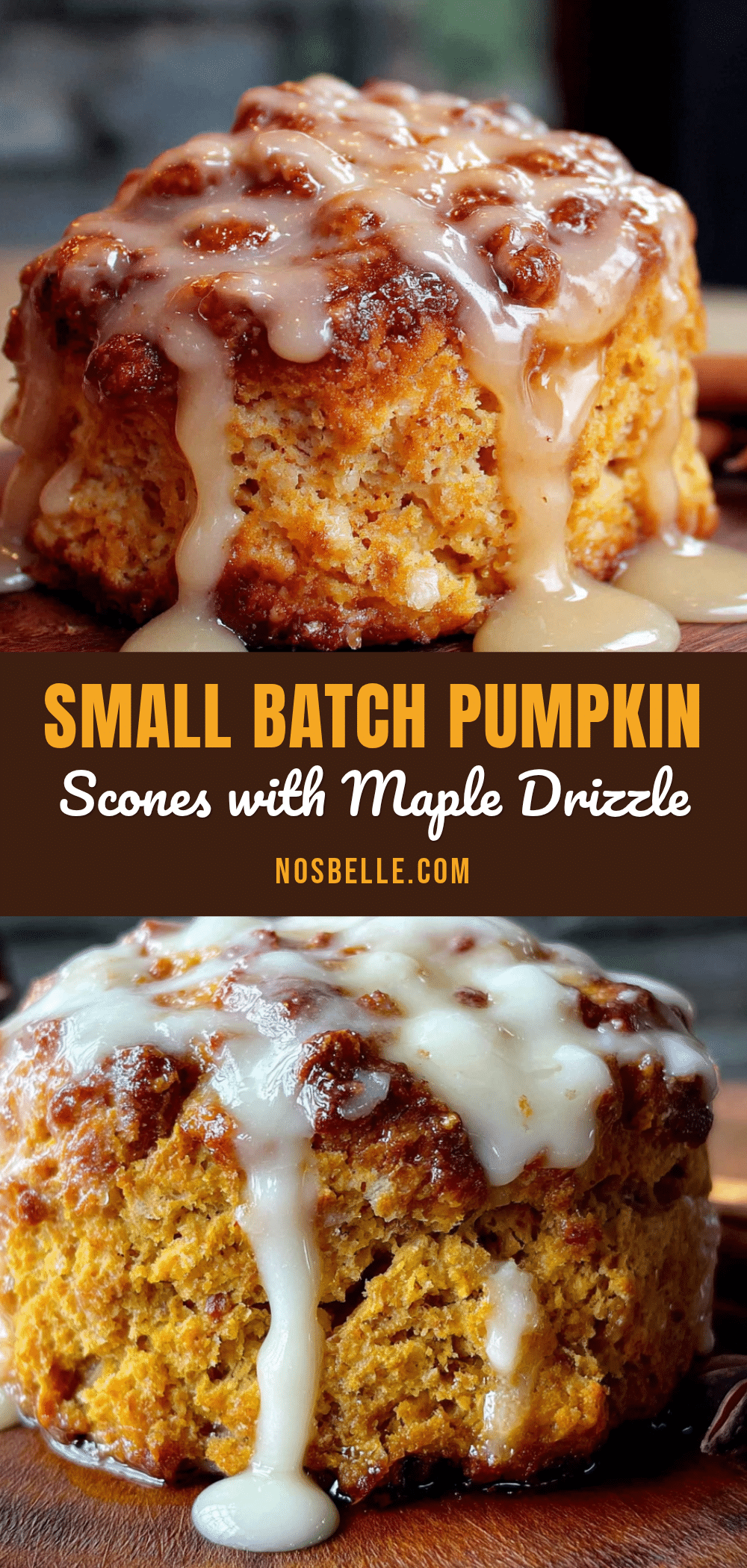Cozy Small-Batch Pumpkin Scones with Maple Icing recipe