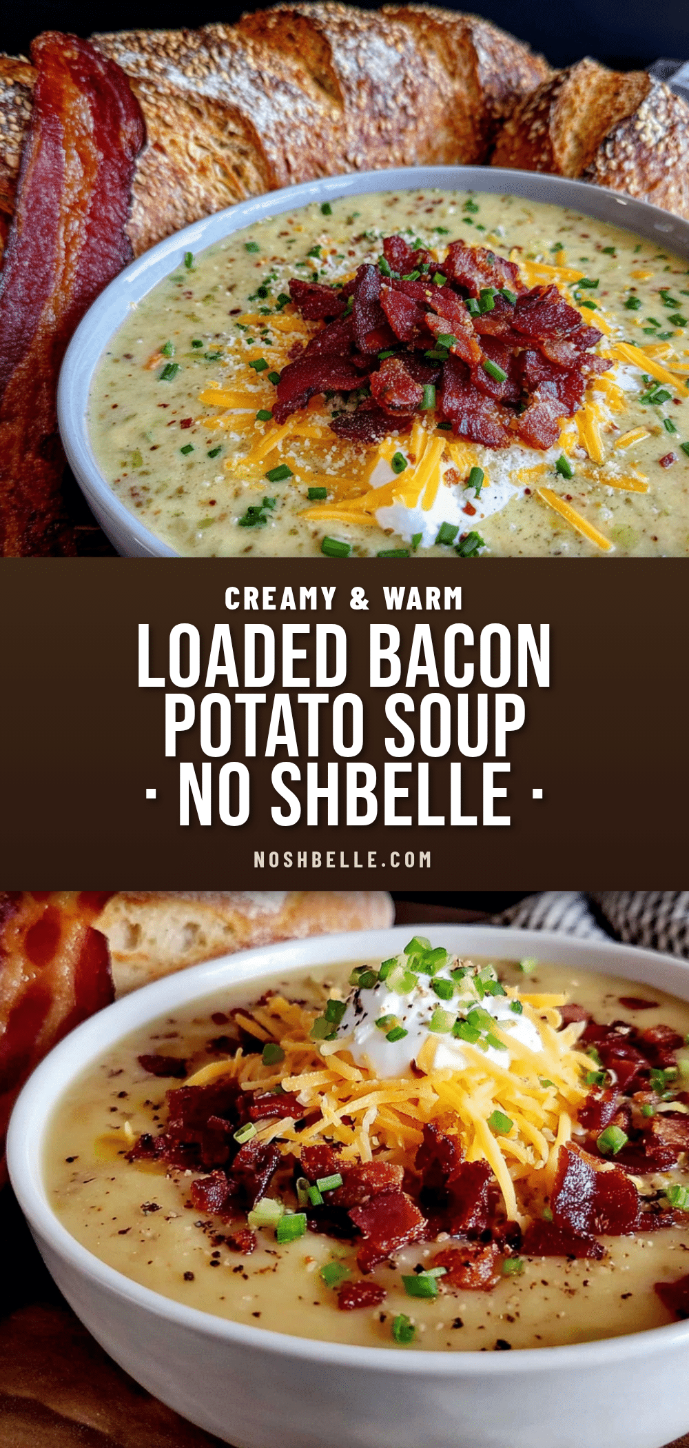 creamy loaded baked potato and bacon soup recipe