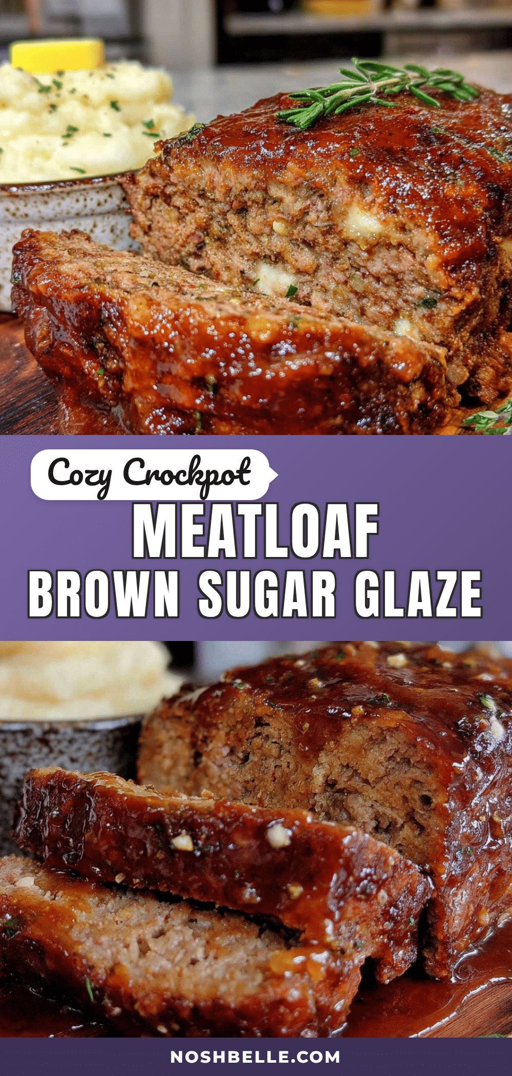 crockpot meatloaf with brown sugar glaze recipe