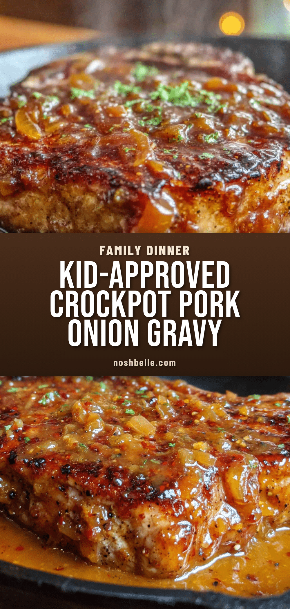 crockpot pork chops with onion gravy recipe