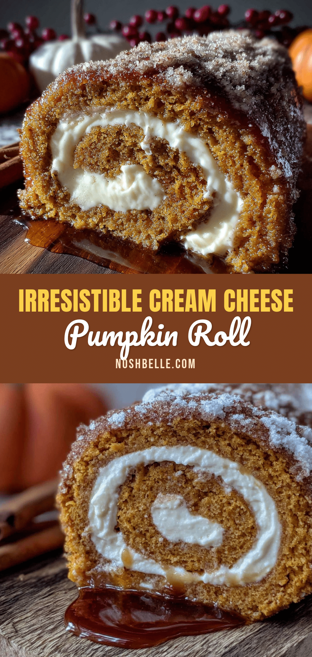 Easy Pumpkin Roll with Cream Cheese Filling recipe