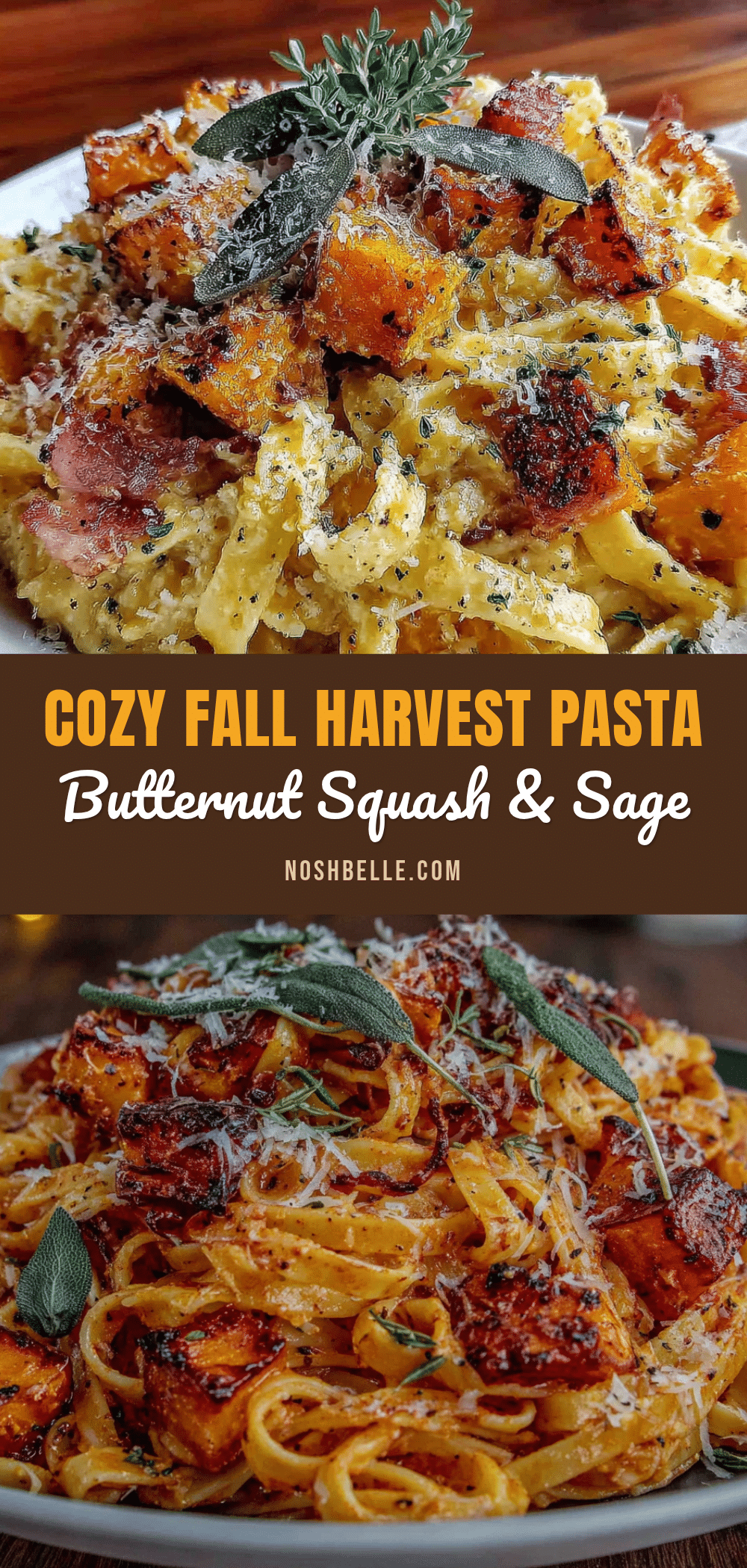 fall harvest pasta with butternut squash recipe