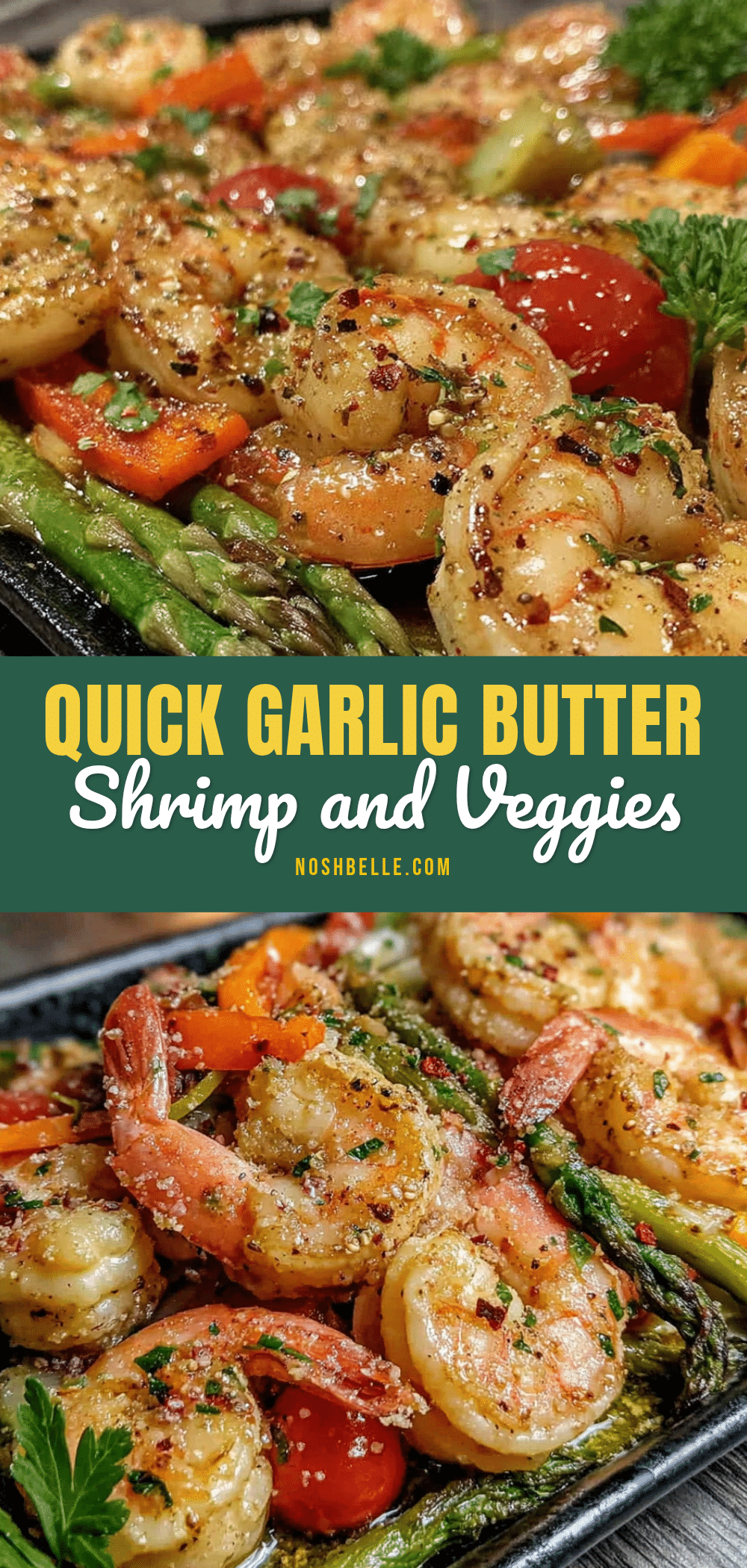 garlic butter shrimp sheet pan dinner recipe