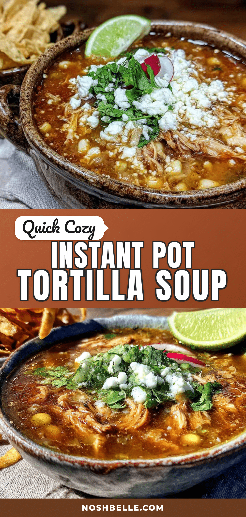 Instant Pot chicken tortilla soup recipe