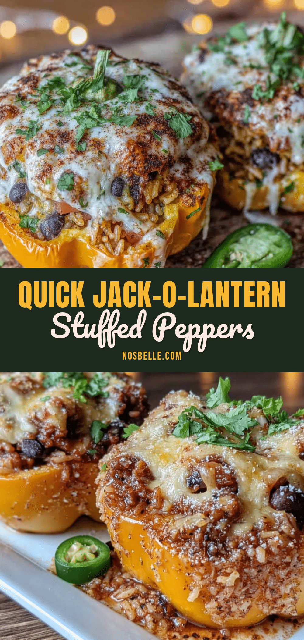 jack-o-lantern stuffed peppers recipe