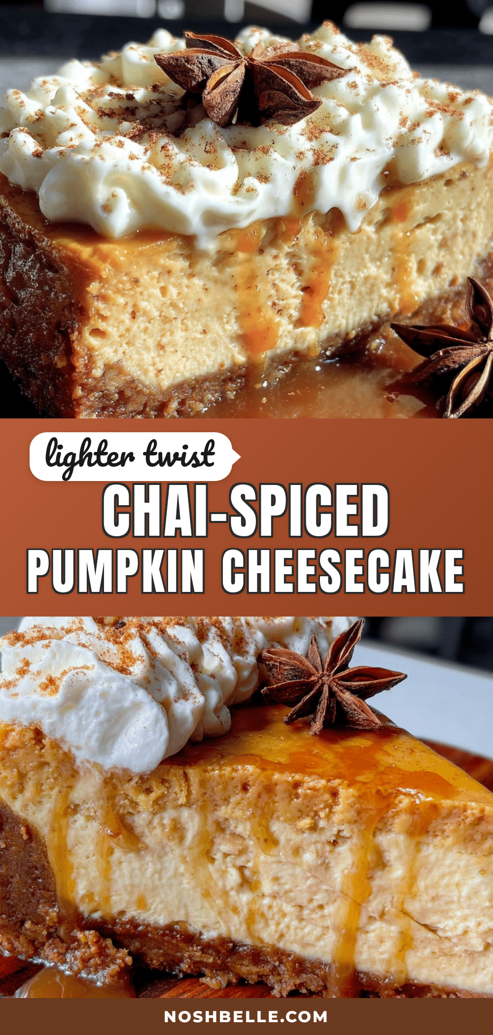 lighter chai-spiced pumpkin cheesecake recipe