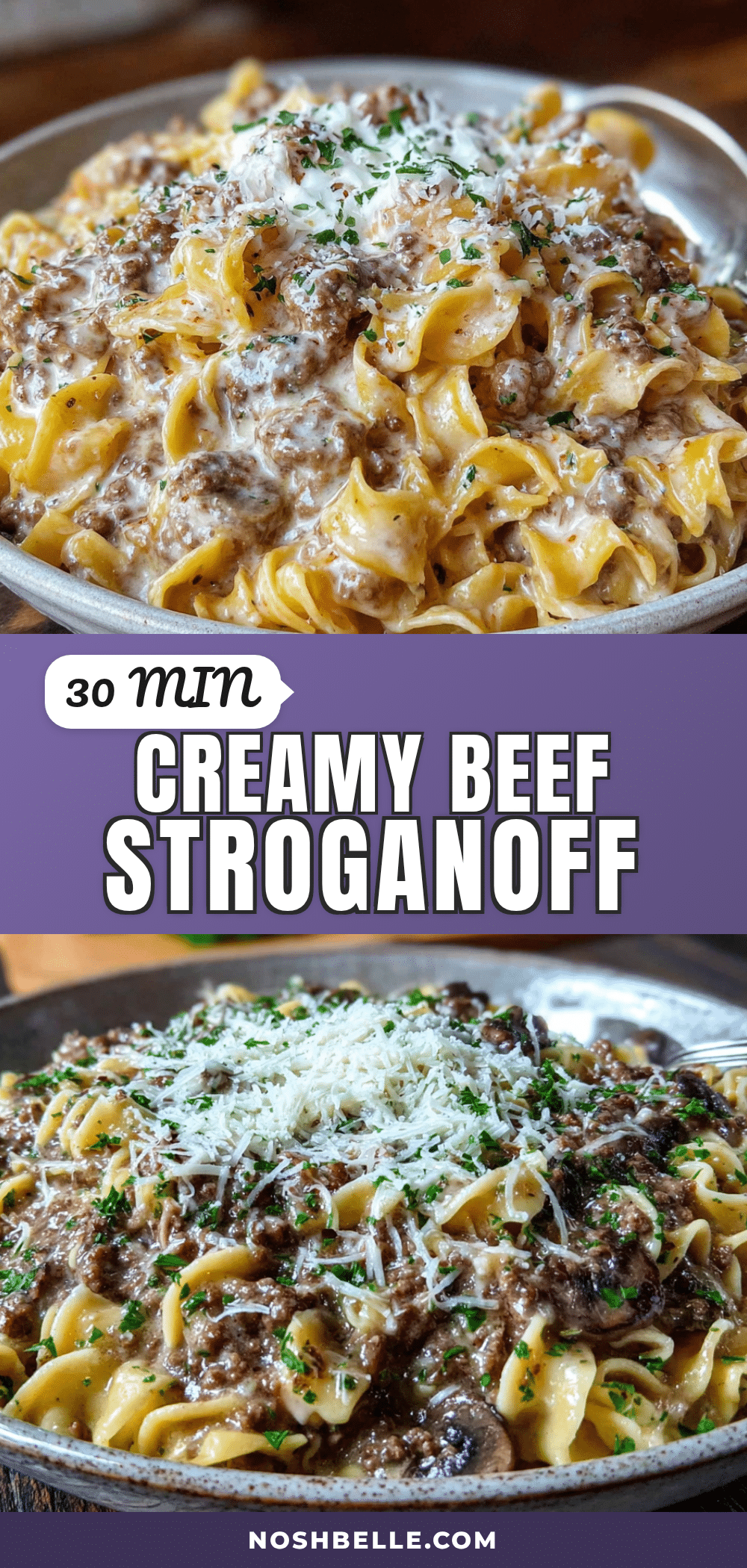 lighter creamy ground beef stroganoff recipe
