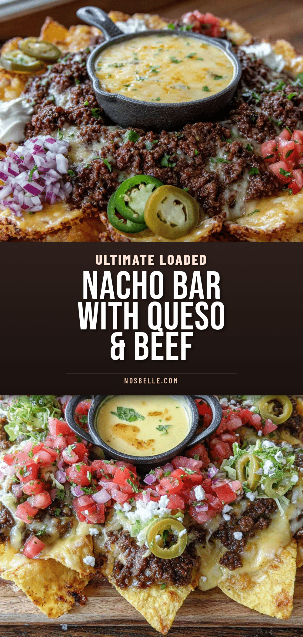 loaded nacho bar recipe with ground beef queso recipe