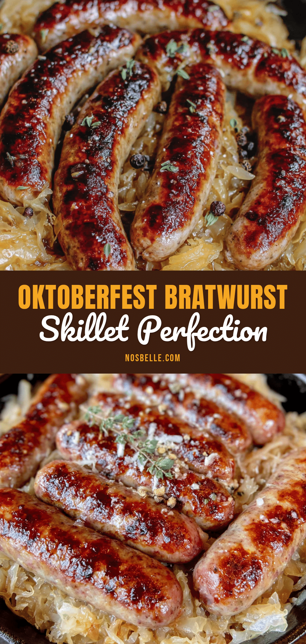 oktoberfest bratwurst and sauerkraut skillet recipe