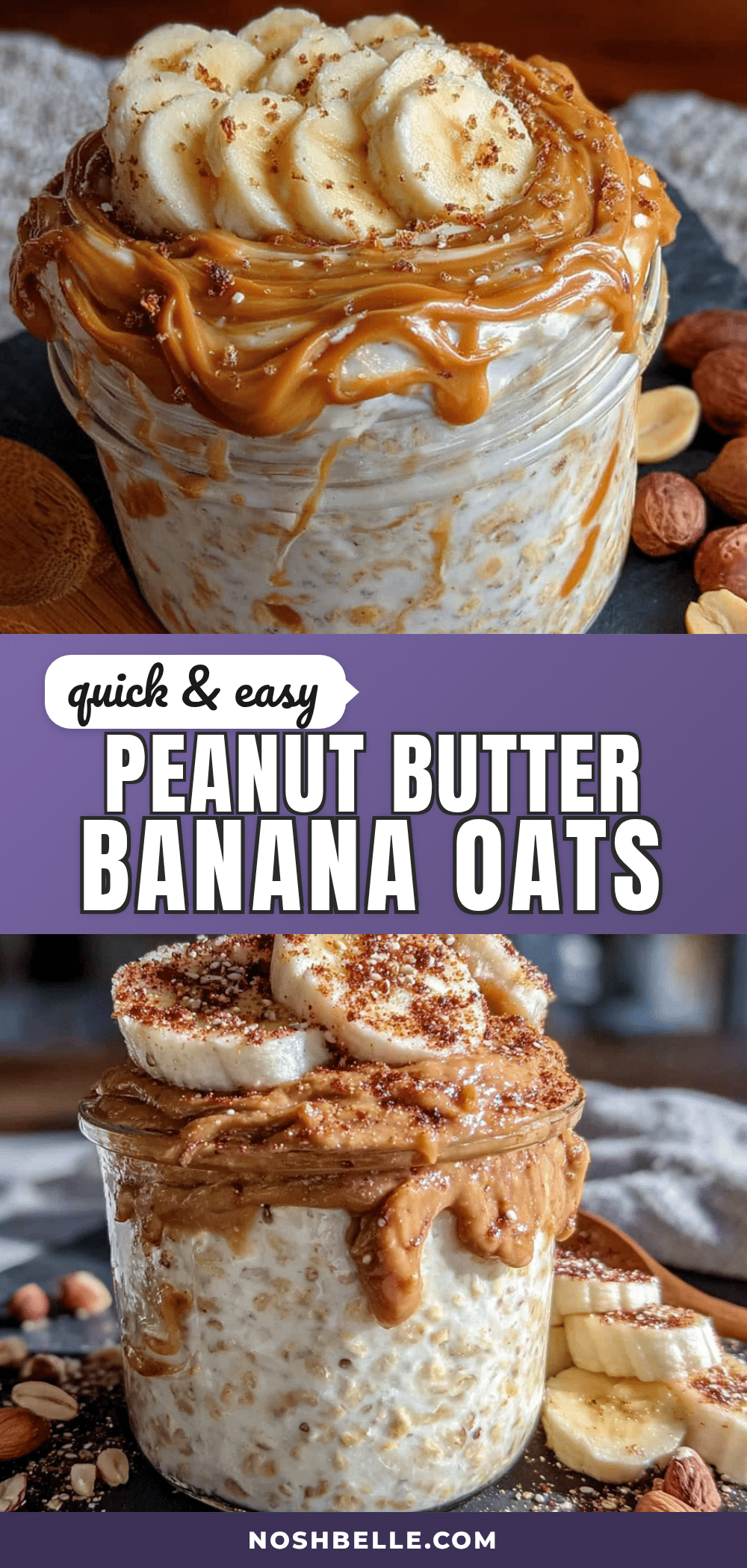 peanut butter banana overnight oats recipe