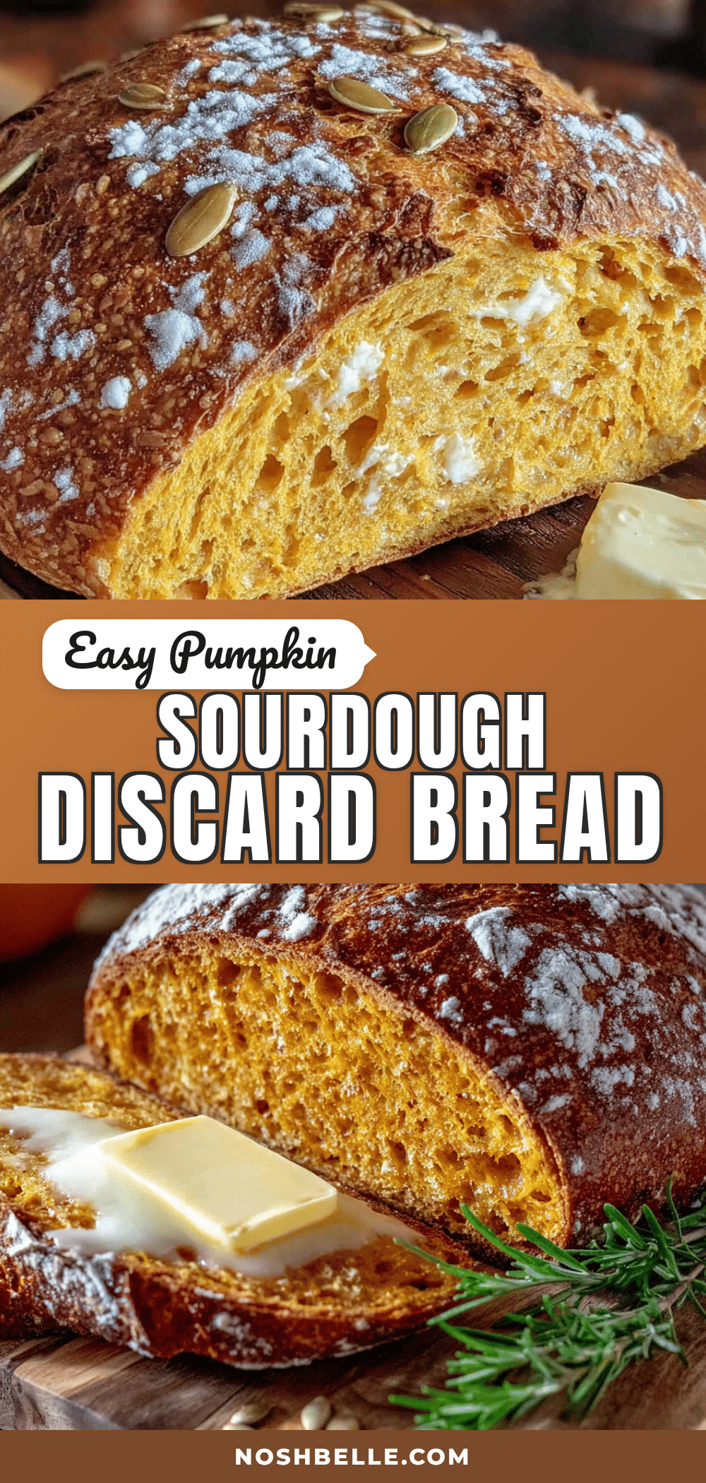 pumpkin sourdough discard bread recipe