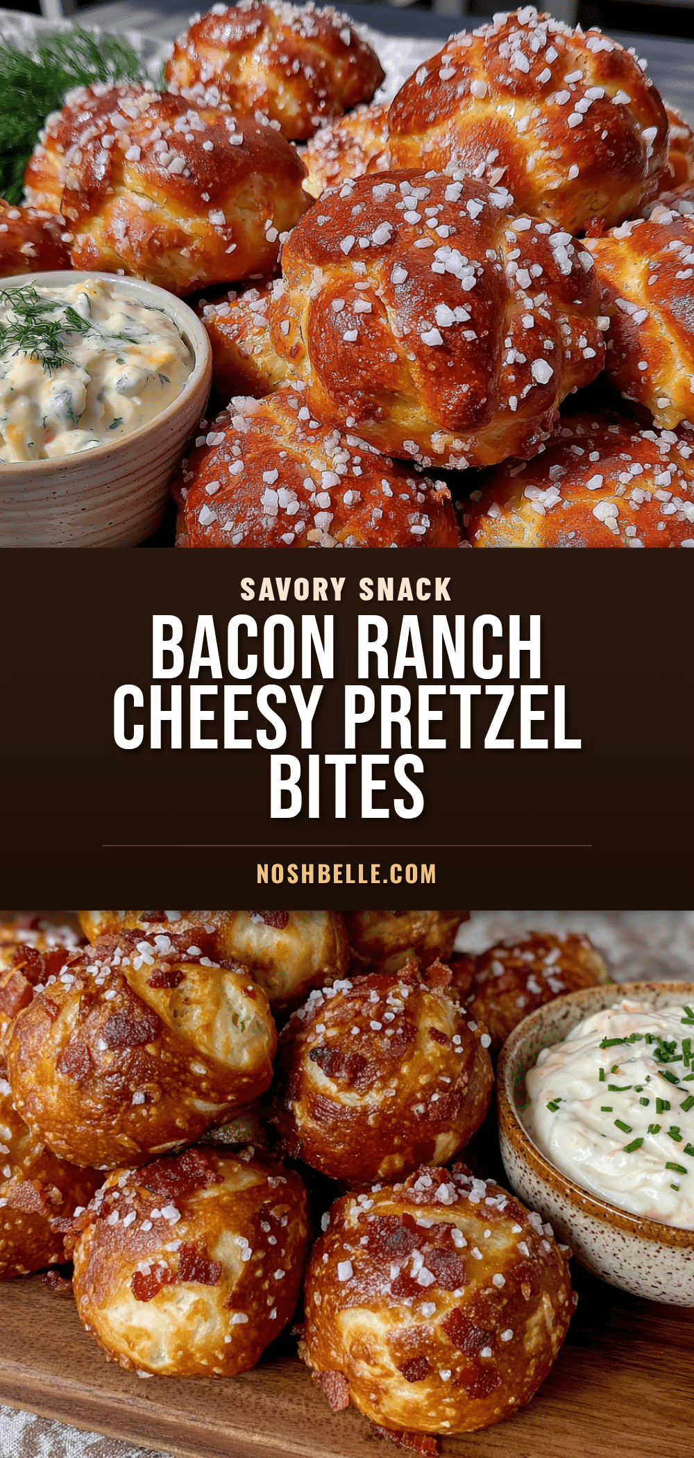 Savory Bacon Ranch Soft Pretzel Bites recipe