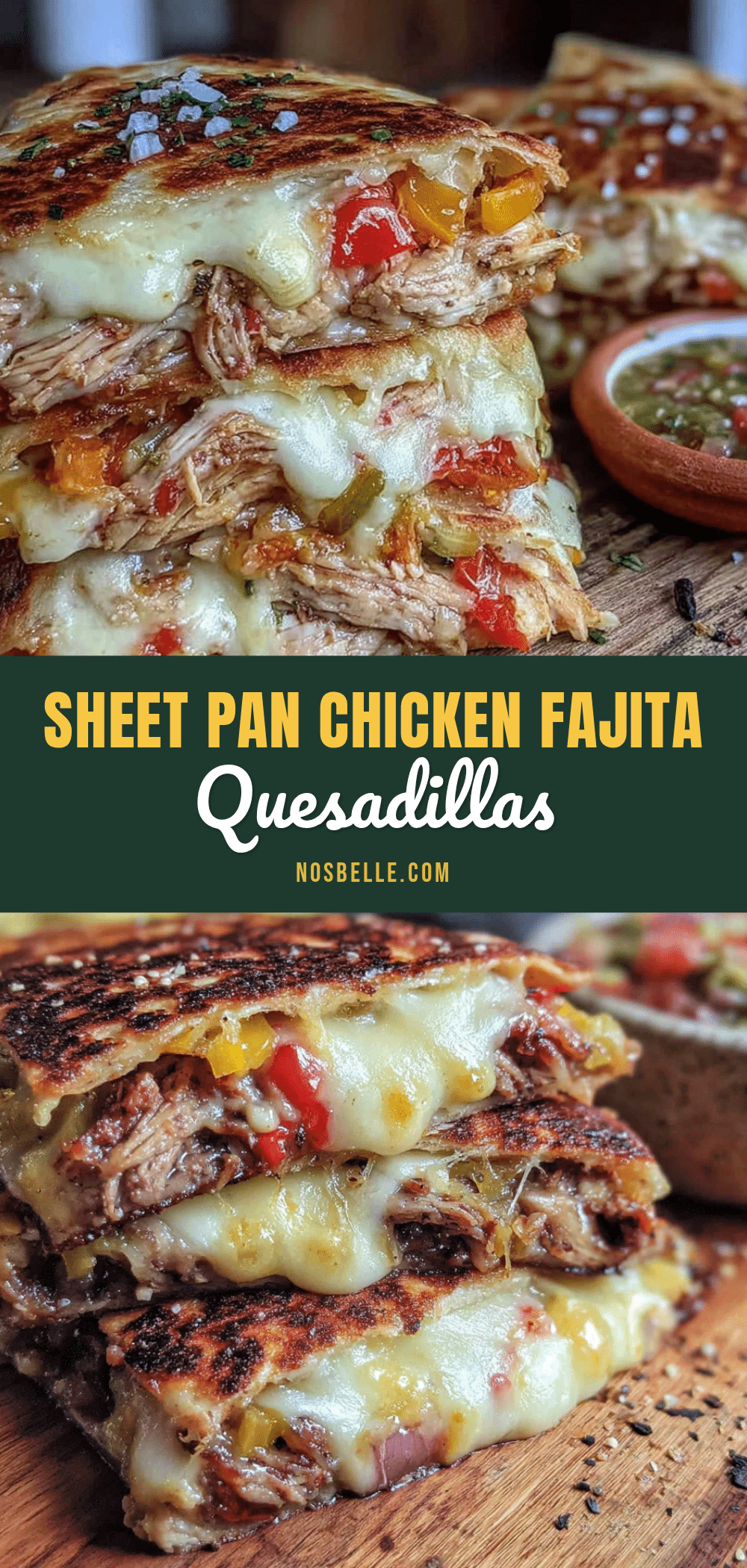 sheet pan chicken fajita quesadillas recipe