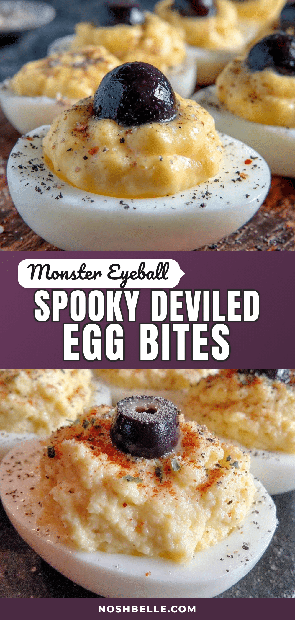 spooky monster eyeball deviled eggs recipe