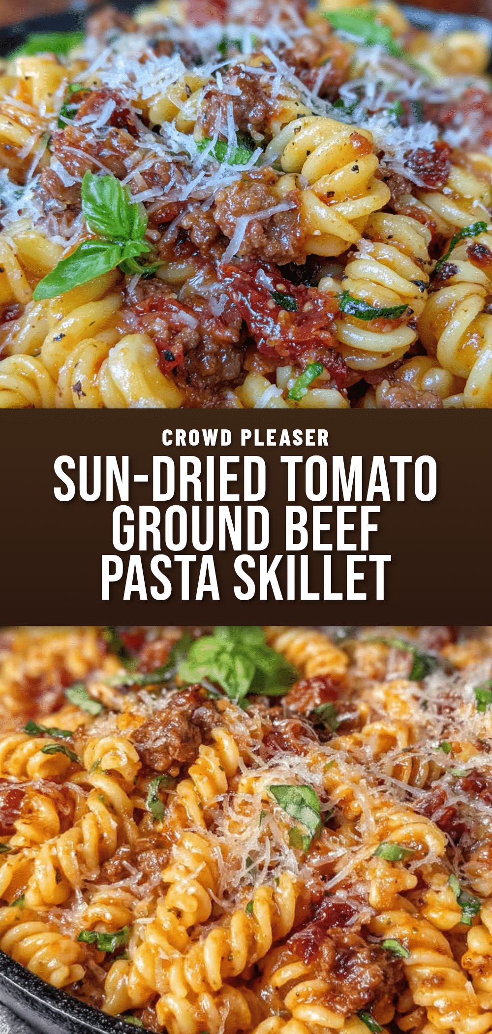 Sun-Dried Tomato Ground Beef Pasta Skillet recipe
