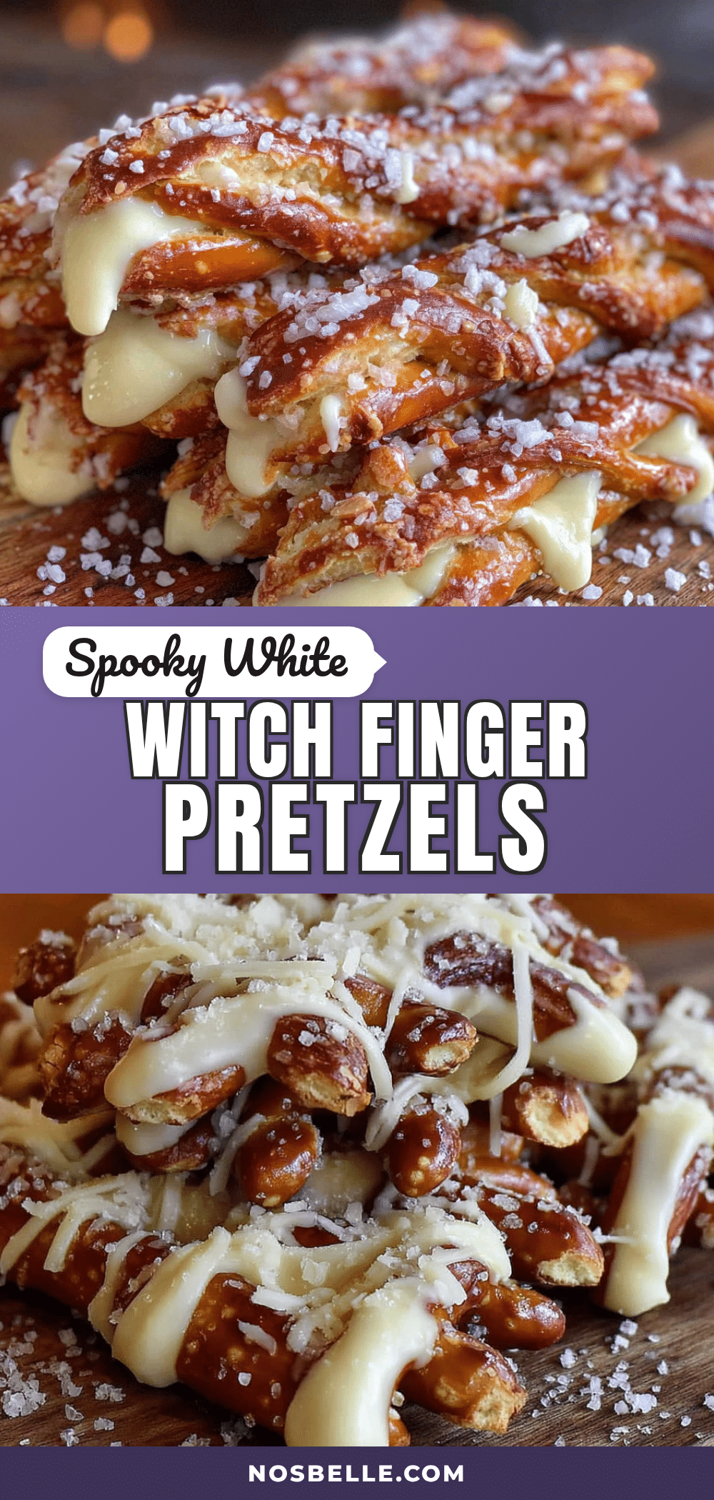 white chocolate witch finger pretzel rods recipe