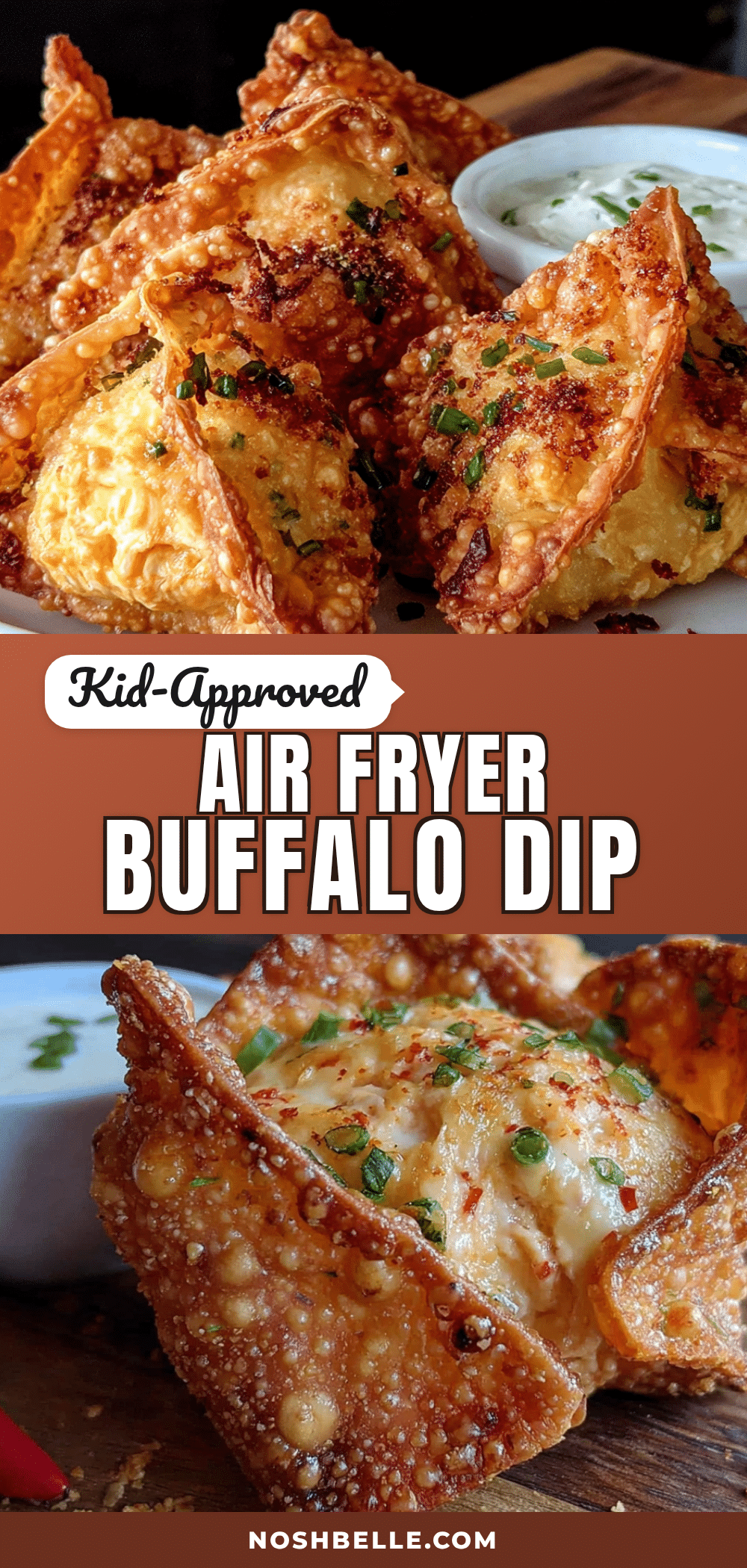 air fryer buffalo chicken wontons recipe